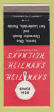 Matchbook Cover - Hielman's Restaurant Lorain OH Clearwater FL 30 Strike