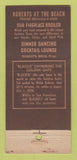 Matchbook Cover - Roberts at the Beach San Francisco CA 21 Strike Feature