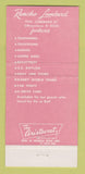 Matchbook Cover - Rancho Lombard Motel San Francisco CA 30 Strike