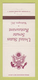 Matchbook Cover - United States Senate Restaurant Washington DC 30 Strike