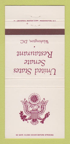 Matchbook Cover - United States Senate Restaurant Washington DC 30 Strike