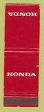 Matchbook Cover - Honda Cars WORN