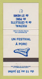 Matchbook Cover - Festival del la Cotelette QC 30 Strike