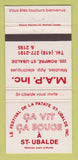 Matchbook Cover - Ca Vit Ca Bouce St Ubalde QC MAP Electronics 30 Strike