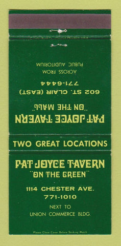 Matchbook Cover - Pat Joyce Tavern Cleveland OH 30 Strike