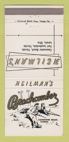 Matchbook Cover - Heilman's Beachcomber Clearwater FL Lorain OH WEAR 30 Strike