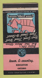 Matchbook Cover - Town and Country Kingston ON WEAR 30 Strike