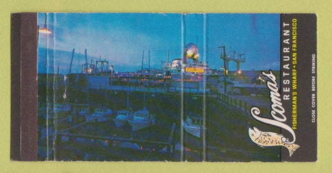 Matchbook Cover - Scoma's Restaurant San Francisco CA 30 Strike