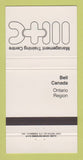 Matchbook Cover - Management Training Centre Bell Telephone Canada ON  30 Strike