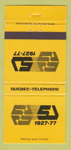 Matchbook Cover - Quebec Telephone QC 1977 WEAR 30 Strike