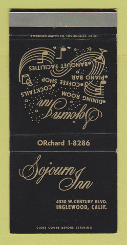 Matchbook Cover - Sojourn Inn Inglewood CA 30 Strike