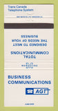 Matchbook Cover - AGT Alberta Government Telephones Radio AB 30 Strike