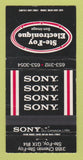 Matchbook Cover - Sony Ste Foy Electronique QC  WEAR 30 Strike
