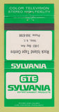 Matchbook Cover - GTE Sylvania TV Rock Island Tapes Trail BC 30 Strike