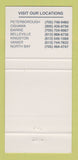 Matchbook Cover - North American TV Appliance Rental Oshawa Barrie ON 30 Strike