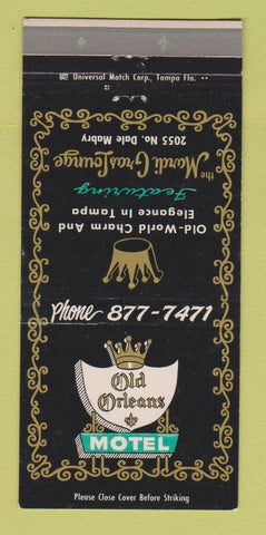 Matchbook Cover - Old Orleans Motel Tampa FL WEAR 30 Strike