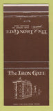 Matchbook Cover - Iron Gate Westlake OH Restaurant 30 Strike
