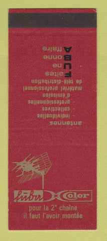 Matchbook Cover - Fuba TV Antennas Tec France SAMPLE