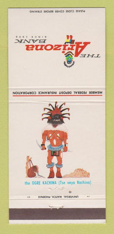 Matchbook Cover - Arizona Bank Ogre Kachina AZ 30 Strike
