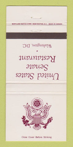 Matchbook Cover - US Senate Restaurant Washington DC 30 Strike