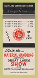 Matchbook Cover - Material Handling Great Lakes Show Cleveland OH 1965 30 Strike