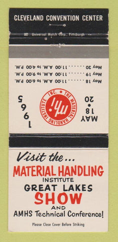 Matchbook Cover - Material Handling Great Lakes Show Cleveland OH 1965 30 Strike