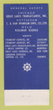 Matchbook Cover - Fjell Line Cruise? Freight? 30 Stick