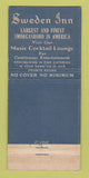 Matchbook Cover - Sweden Inn Hallandale FL WEAR 30 Stick