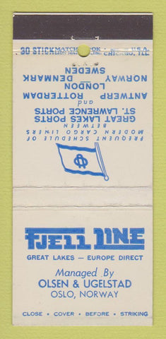 Matchbook Cover - Fjell Line Cruise? Freight? 30 Stick