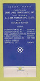 Matchbook Cover - Fjell Line Cruise? Freight? 30 Stick