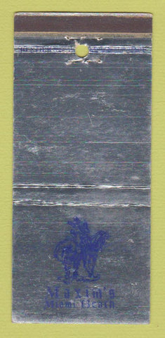 Matchbook Cover - Maxim's Miami Beach FL WEAR 30 Stick
