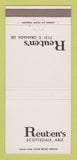 Matchbook Cover - Reuben's Restaurant Scottsdale AZ 30 Strike