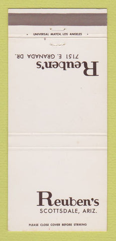 Matchbook Cover - Reuben's Restaurant Scottsdale AZ 30 Strike