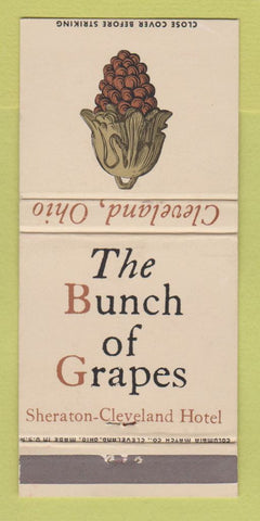 Matchbook Cover - The Bunch of Grapes Sheraton Hotel Cleveland OH 30 Strike