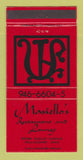 Matchbook Cover - Masiello's Restaurant Willoughby OH 30 Strike
