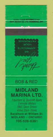 Matchbook Cover - Midland Marina Midland ON