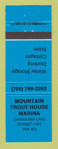Matchbook Cover - Mountain Trout House Marina Dorset ON