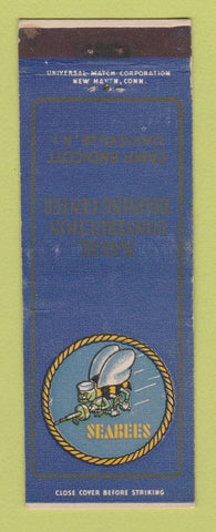 Matchbook Cover Naval Construction Training Davisville RI Camp Endicott Seabees
