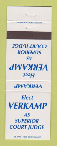 Matchbook Cover - Verkamp Superior Court Judge Election