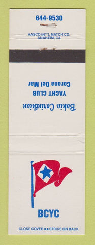 Matchbook Cover - Bahia Corinthian  Yacht Club Corona Del Mar CA