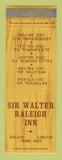 Matchbook Cover - Sir Walter Raleigh Inn Bethesda Wheaton MD Alexandria VA