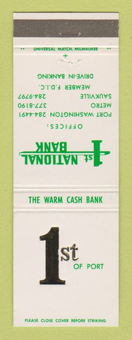 Matchbook Cover - 1st National Bank Port Washington Saukville WI