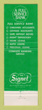 Matchbook Cover - 1st National Bank Port Washington Saukville WI