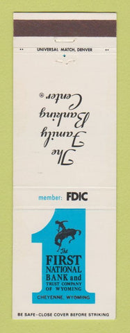 Matchbook Cover - First National Bank Cheyenne WY