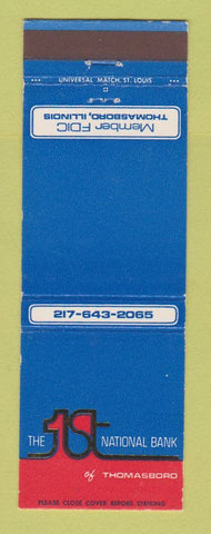 Matchbook Cover - 1st National Bank Thomasboro IL