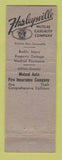 Matchbook Cover - Harleyville Mutual Insurance Company NO REP