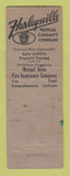 Matchbook Cover - Harleyville Mutual Insurance Company Hunsberger Green Lane PA