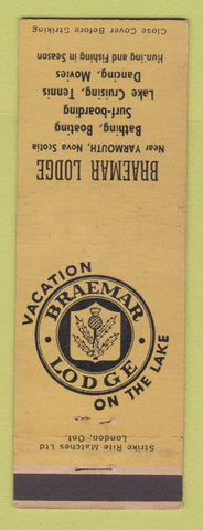 Matchbook Cover - Braemar Lodge Yarmouth NS