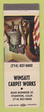 Matchbook Cover - Wimsatt Carpet Works Stanton CA