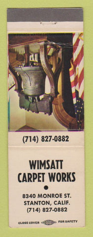 Matchbook Cover - Wimsatt Carpet Works Stanton CA